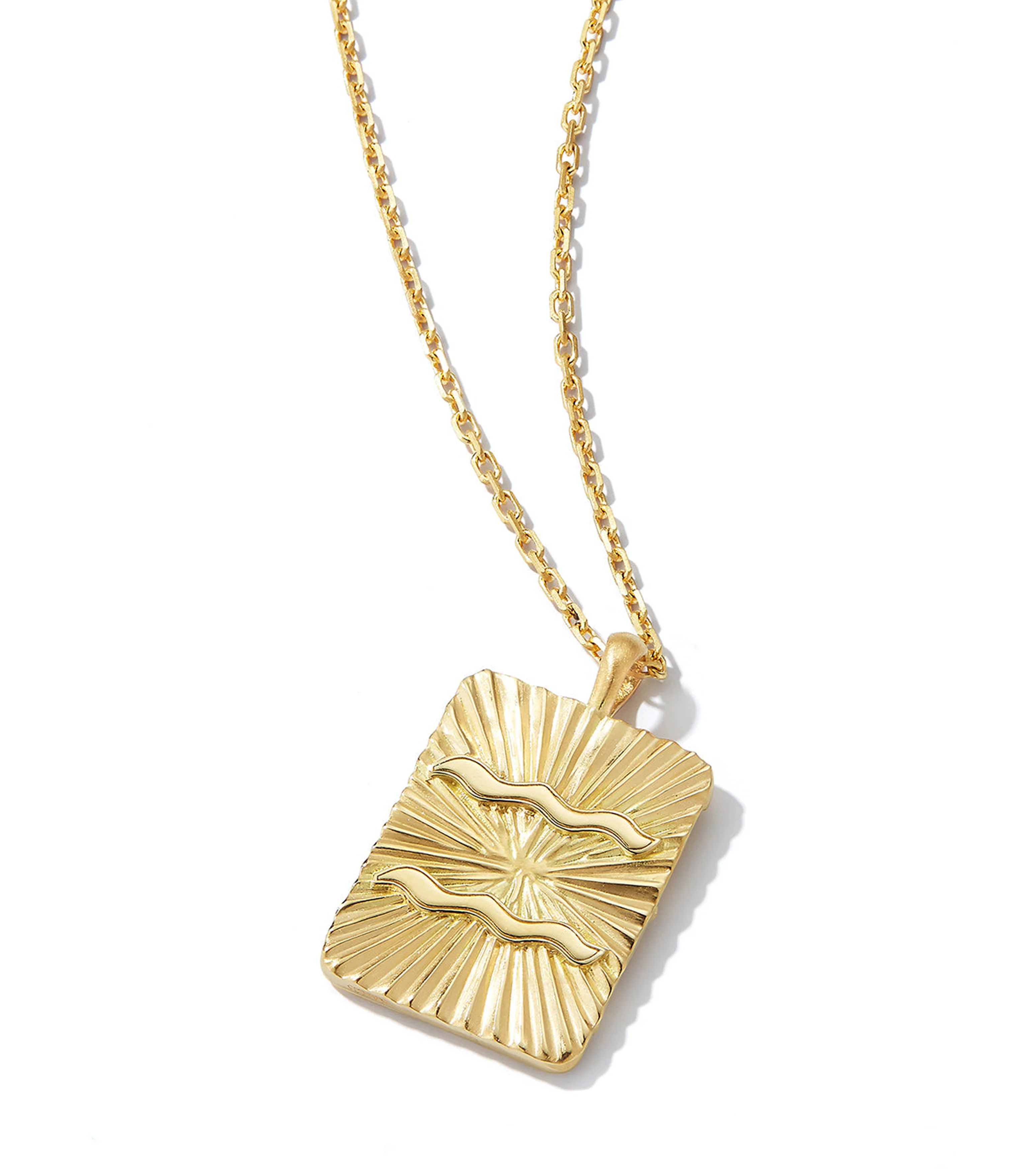 Aquarius Zodiac Pendant Necklace - Image 3