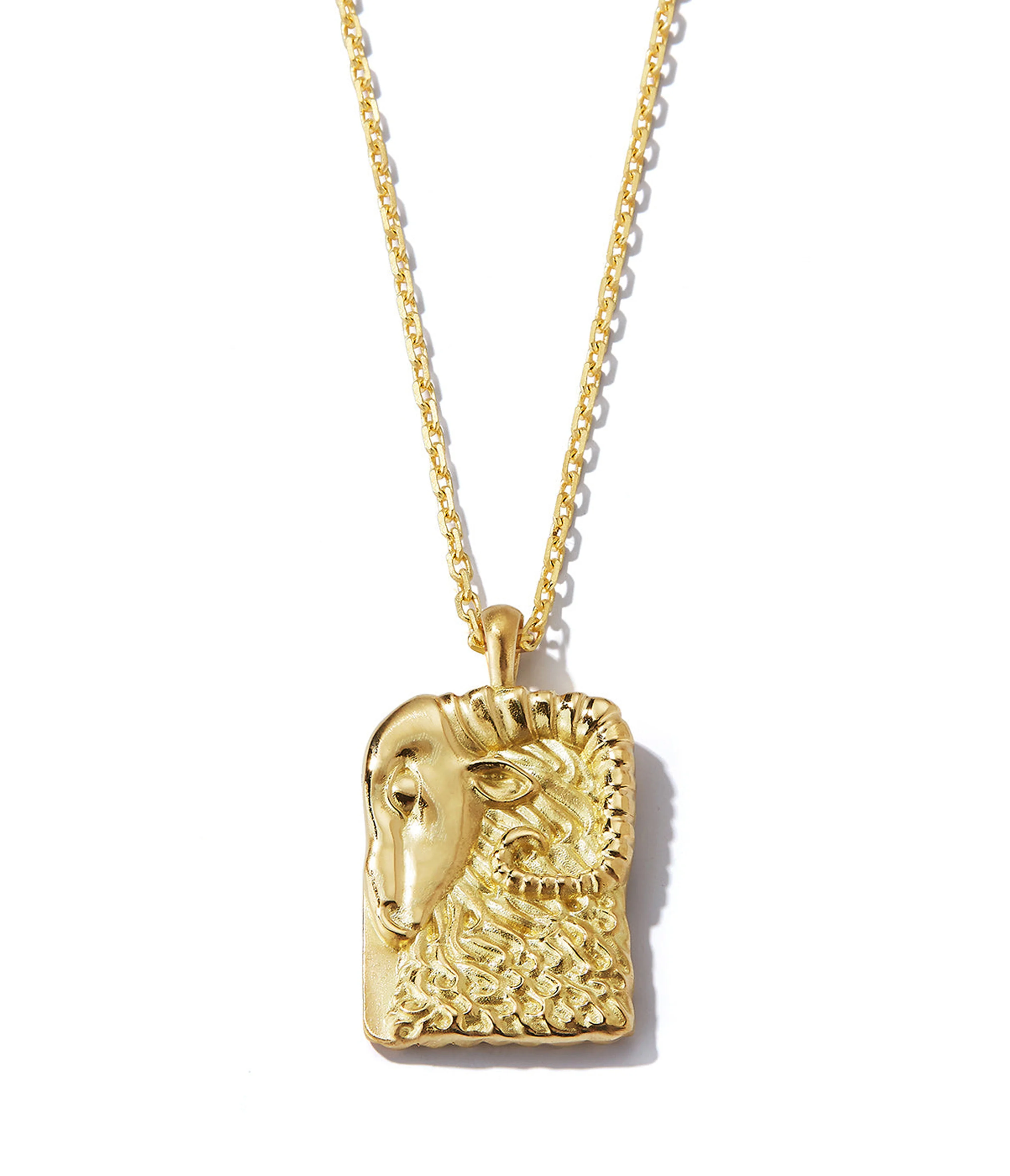 Aries Zodiac Pendant Necklace, Diamonds - Image 2