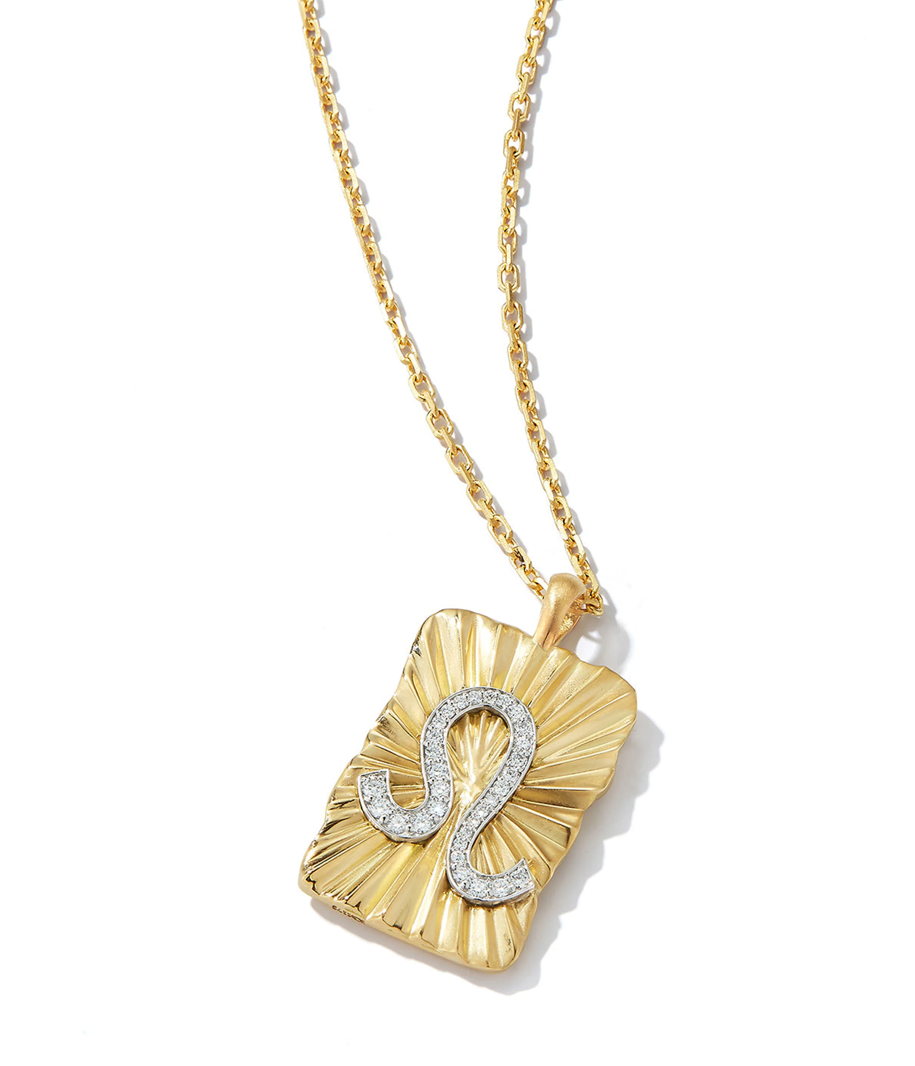 Leo Zodiac Pendant Necklace, Diamonds - Image 3