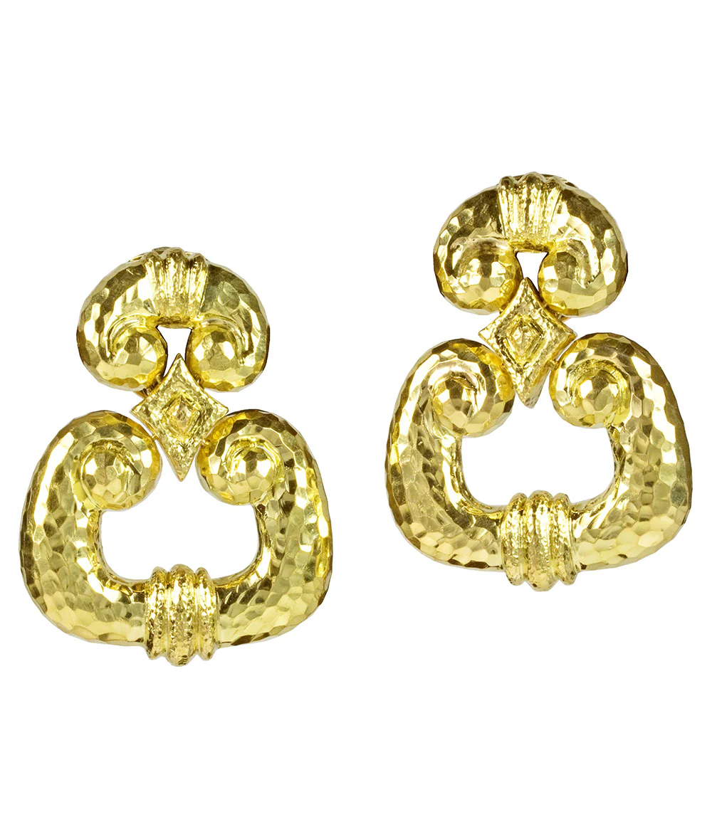 Scroll Door Knocker Earrings