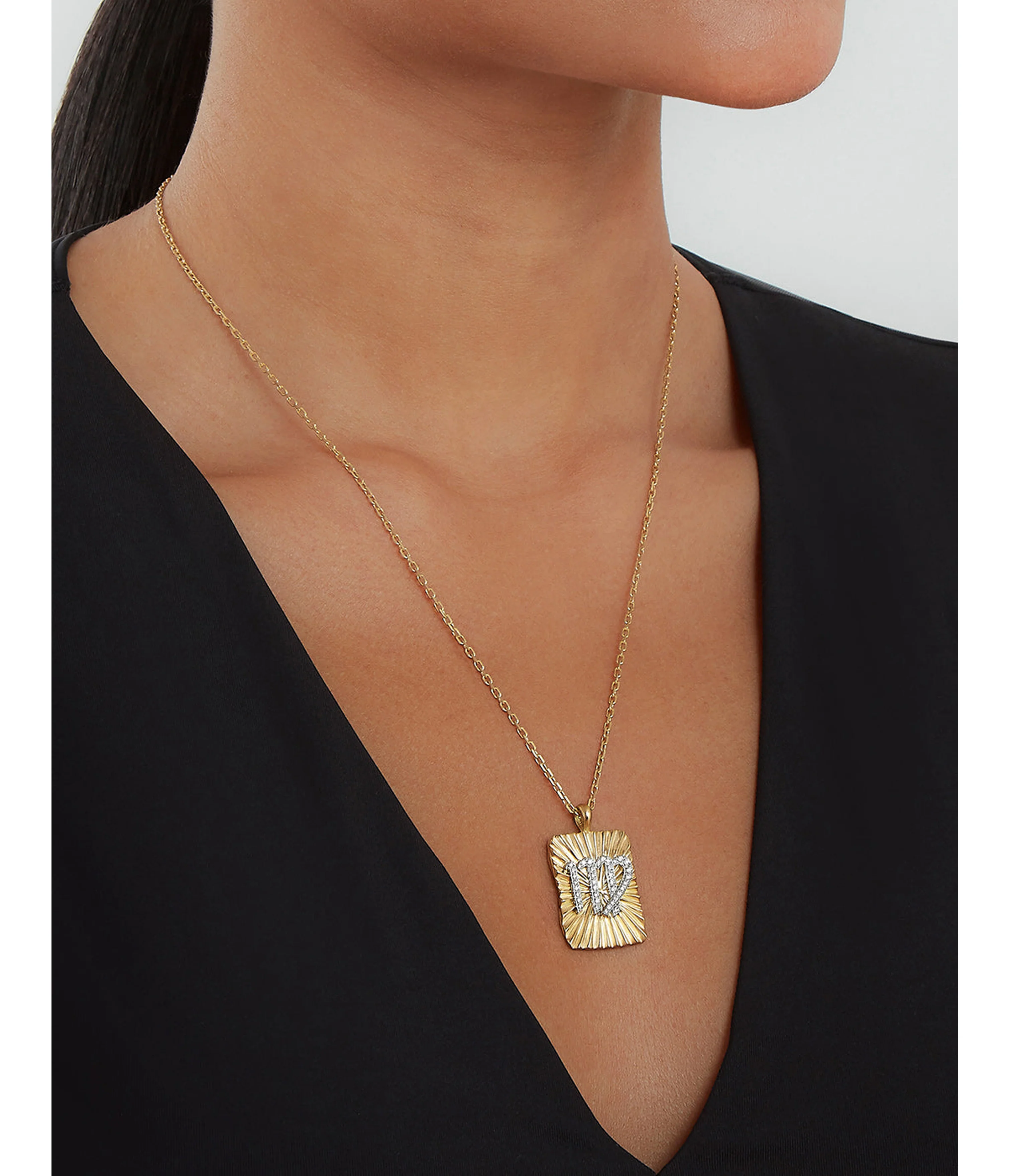 Virgo Zodiac Pendant Necklace, Diamonds - Image 5